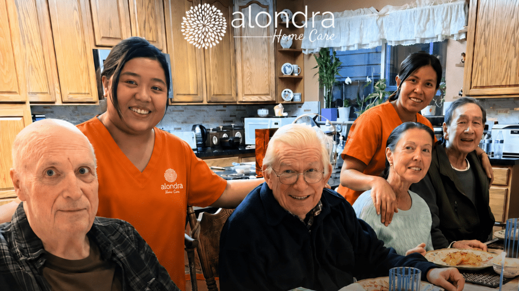 residents with caregivers